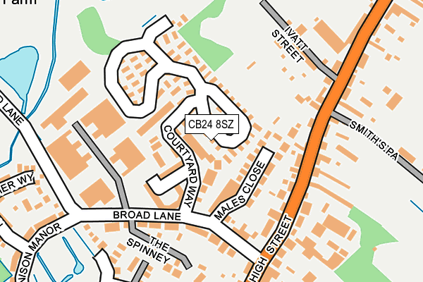 CB24 8SZ map - OS OpenMap – Local (Ordnance Survey)