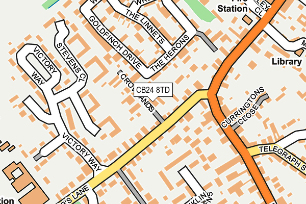 CB24 8TD map - OS OpenMap – Local (Ordnance Survey)