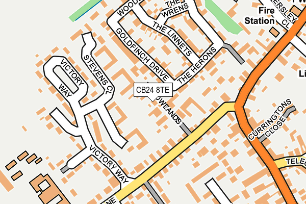 CB24 8TE map - OS OpenMap – Local (Ordnance Survey)