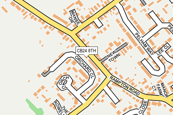 CB24 8TH map - OS OpenMap – Local (Ordnance Survey)