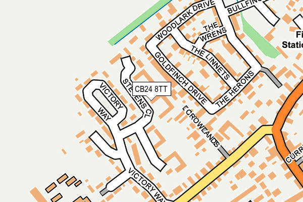 CB24 8TT map - OS OpenMap – Local (Ordnance Survey)