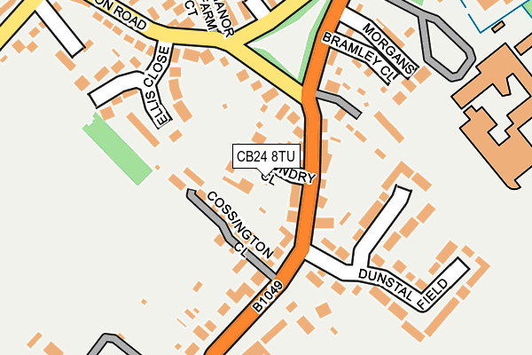 CB24 8TU map - OS OpenMap – Local (Ordnance Survey)