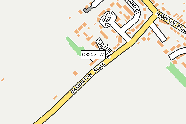 CB24 8TW map - OS OpenMap – Local (Ordnance Survey)