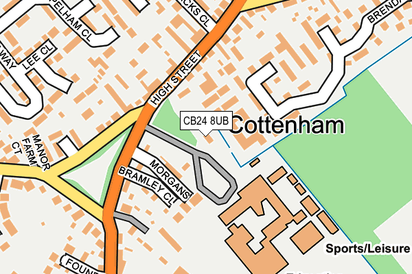 CB24 8UB map - OS OpenMap – Local (Ordnance Survey)