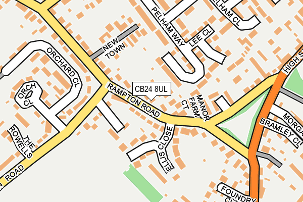 CB24 8UL map - OS OpenMap – Local (Ordnance Survey)