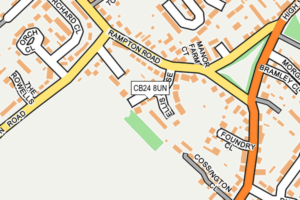 CB24 8UN map - OS OpenMap – Local (Ordnance Survey)