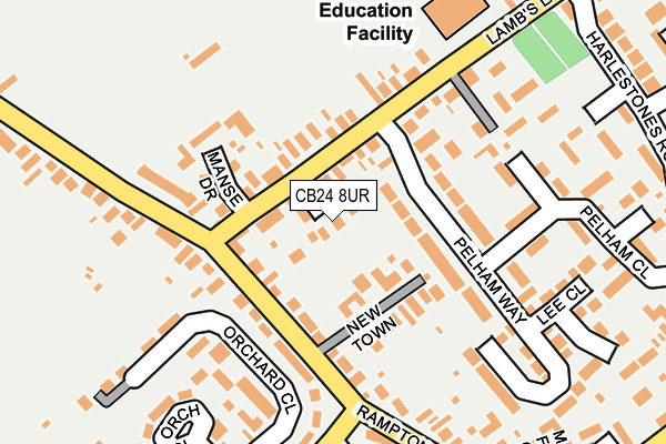 CB24 8UR map - OS OpenMap – Local (Ordnance Survey)