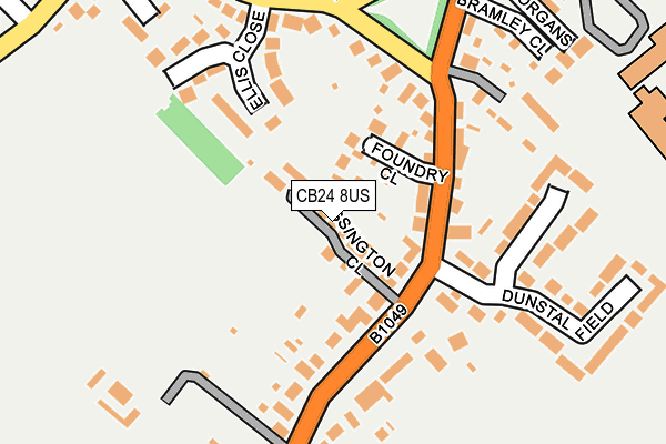 CB24 8US map - OS OpenMap – Local (Ordnance Survey)