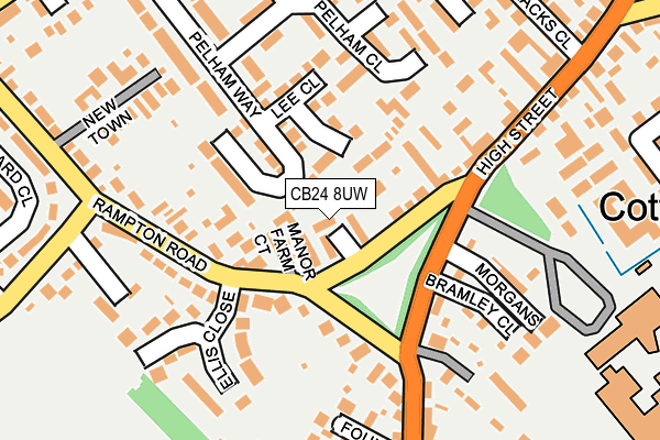 CB24 8UW map - OS OpenMap – Local (Ordnance Survey)