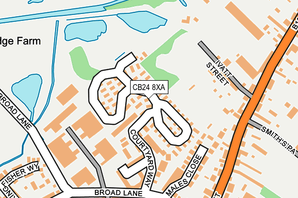 CB24 8XA map - OS OpenMap – Local (Ordnance Survey)