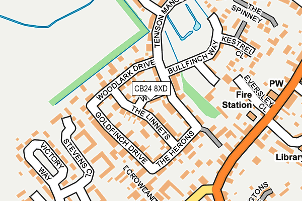 CB24 8XD map - OS OpenMap – Local (Ordnance Survey)