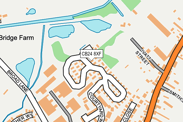 CB24 8XF map - OS OpenMap – Local (Ordnance Survey)