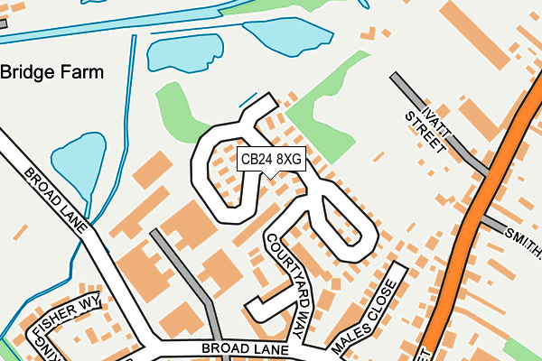 CB24 8XG map - OS OpenMap – Local (Ordnance Survey)