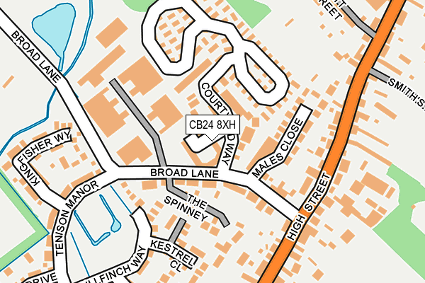 CB24 8XH map - OS OpenMap – Local (Ordnance Survey)