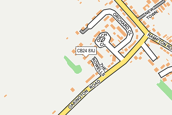 CB24 8XJ map - OS OpenMap – Local (Ordnance Survey)