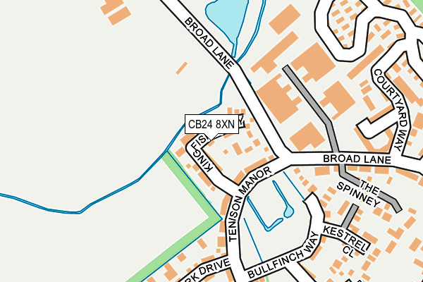 CB24 8XN map - OS OpenMap – Local (Ordnance Survey)