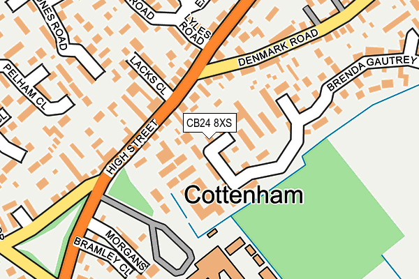 CB24 8XS map - OS OpenMap – Local (Ordnance Survey)