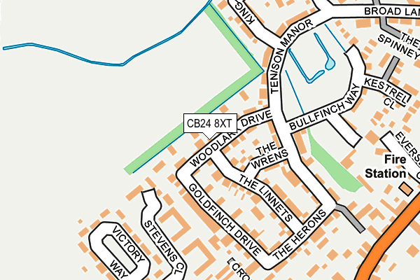 CB24 8XT map - OS OpenMap – Local (Ordnance Survey)
