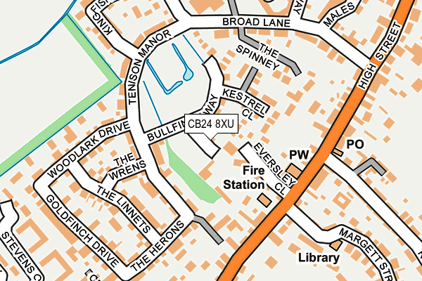 CB24 8XU map - OS OpenMap – Local (Ordnance Survey)