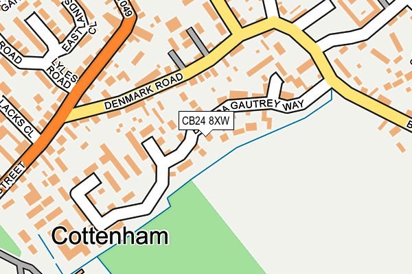 CB24 8XW map - OS OpenMap – Local (Ordnance Survey)