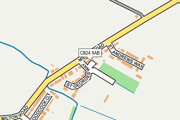 CB24 9AB map - OS OpenMap – Local (Ordnance Survey)