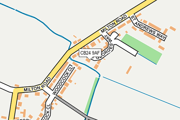 CB24 9AF map - OS OpenMap – Local (Ordnance Survey)