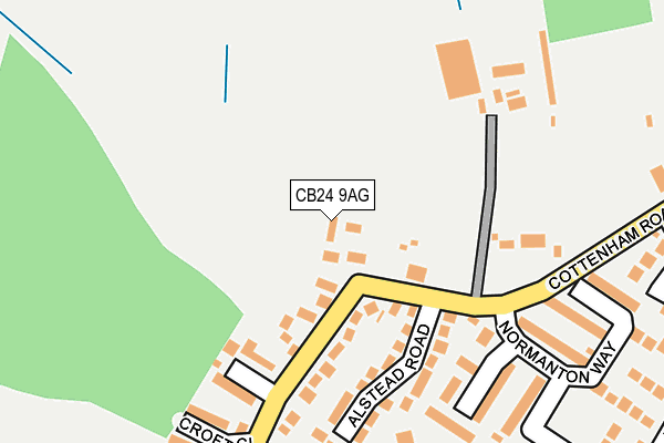 CB24 9AG map - OS OpenMap – Local (Ordnance Survey)