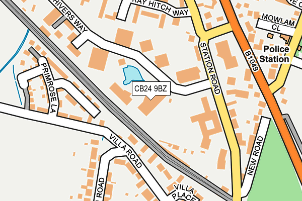 CB24 9BZ map - OS OpenMap – Local (Ordnance Survey)