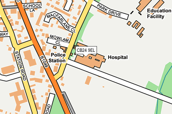 CB24 9EL map - OS OpenMap – Local (Ordnance Survey)