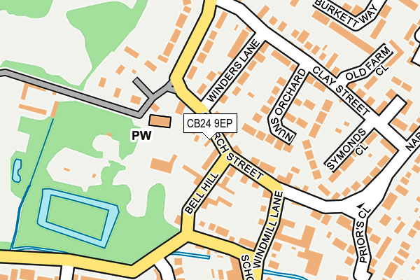 CB24 9EP map - OS OpenMap – Local (Ordnance Survey)