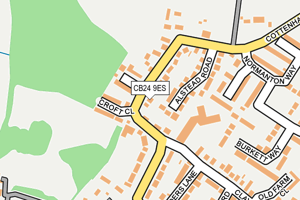 CB24 9ES map - OS OpenMap – Local (Ordnance Survey)