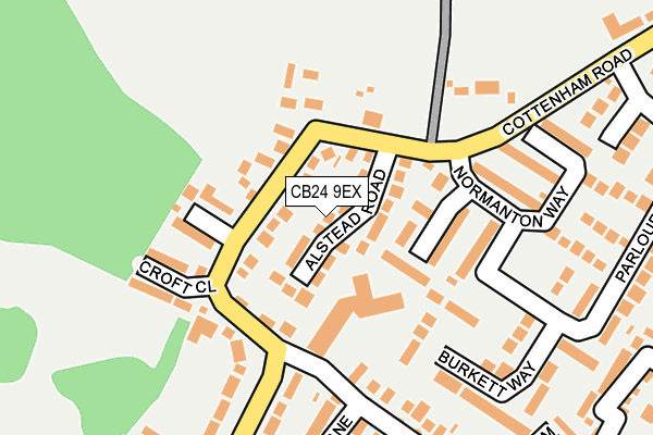 CB24 9EX map - OS OpenMap – Local (Ordnance Survey)