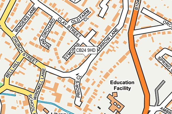 CB24 9HD map - OS OpenMap – Local (Ordnance Survey)