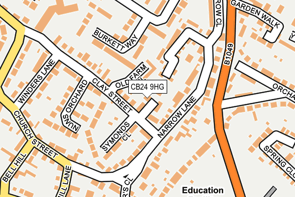 CB24 9HG map - OS OpenMap – Local (Ordnance Survey)