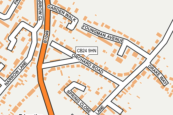 CB24 9HN map - OS OpenMap – Local (Ordnance Survey)