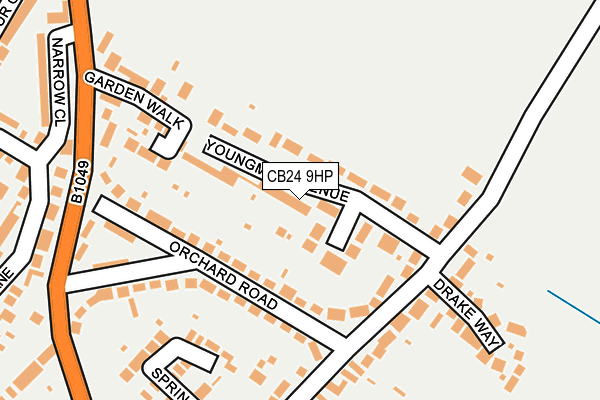 CB24 9HP map - OS OpenMap – Local (Ordnance Survey)
