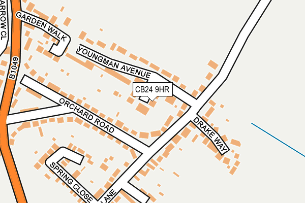 CB24 9HR map - OS OpenMap – Local (Ordnance Survey)