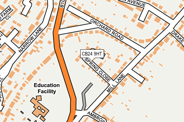 CB24 9HT map - OS OpenMap – Local (Ordnance Survey)