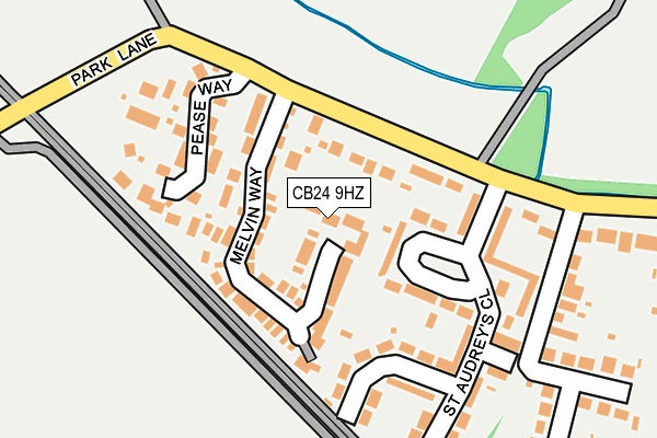 CB24 9HZ map - OS OpenMap – Local (Ordnance Survey)