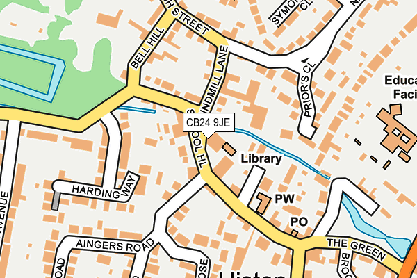 CB24 9JE map - OS OpenMap – Local (Ordnance Survey)