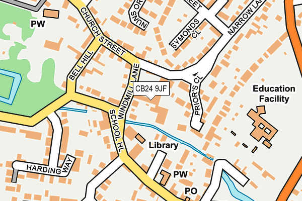 CB24 9JF map - OS OpenMap – Local (Ordnance Survey)