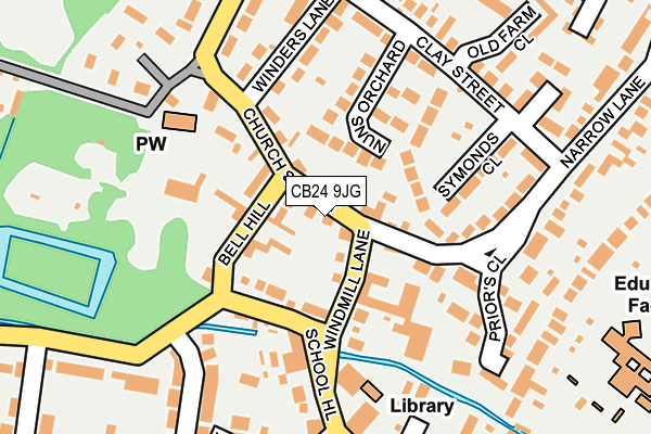 CB24 9JG map - OS OpenMap – Local (Ordnance Survey)