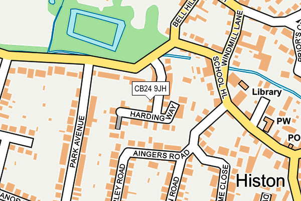 CB24 9JH map - OS OpenMap – Local (Ordnance Survey)
