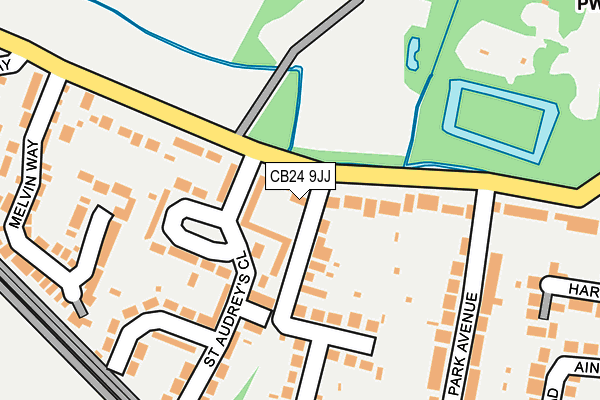 CB24 9JJ map - OS OpenMap – Local (Ordnance Survey)