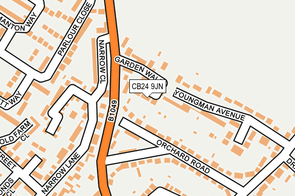 CB24 9JN map - OS OpenMap – Local (Ordnance Survey)