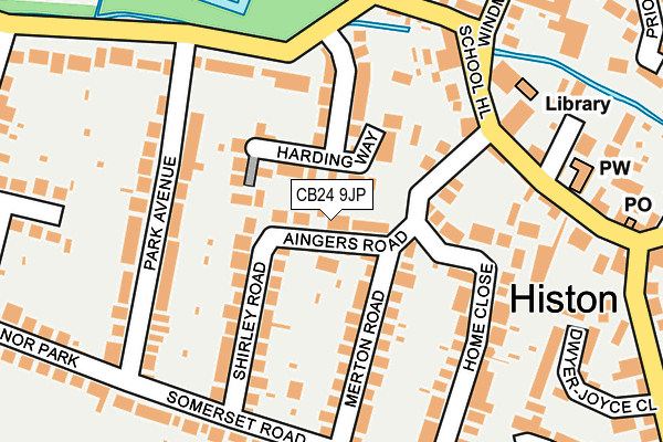 CB24 9JP map - OS OpenMap – Local (Ordnance Survey)