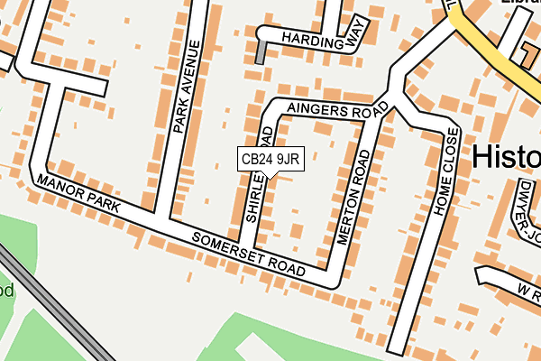 CB24 9JR map - OS OpenMap – Local (Ordnance Survey)