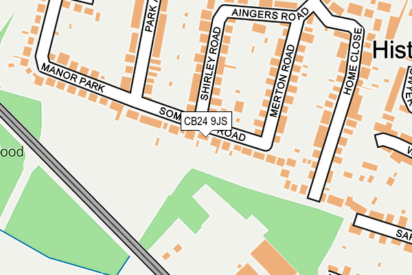 CB24 9JS map - OS OpenMap – Local (Ordnance Survey)