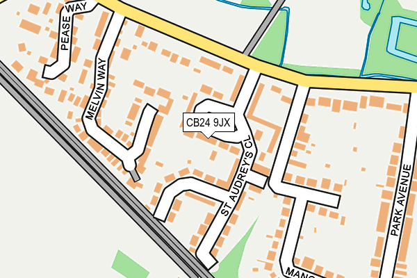 CB24 9JX map - OS OpenMap – Local (Ordnance Survey)