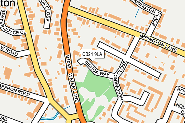 CB24 9LA map - OS OpenMap – Local (Ordnance Survey)